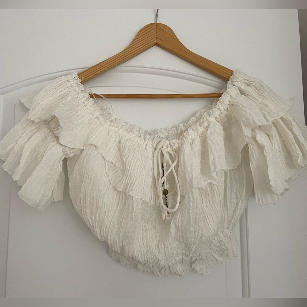 Zimmerman white crop top